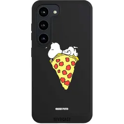 Nivocase Handyhülle für Samsung Galaxy S23 Hülle NIVOpure Case Schwarz Pizza Peanuts Snoopy (Samsung Galaxy S23), Smartphone Hülle, Schwarz