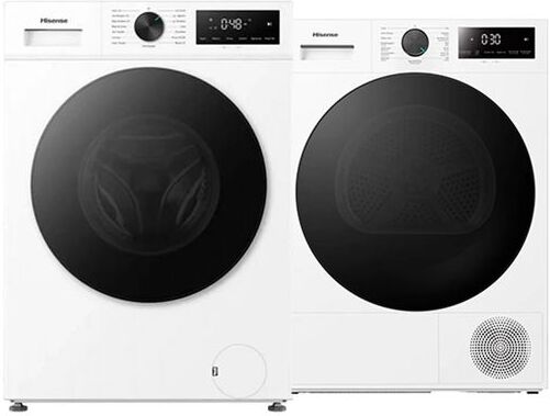 Hisense Bundle - Machine à laver WF1I8042BWP2 + Sèche-linge DH1I800BWCEA