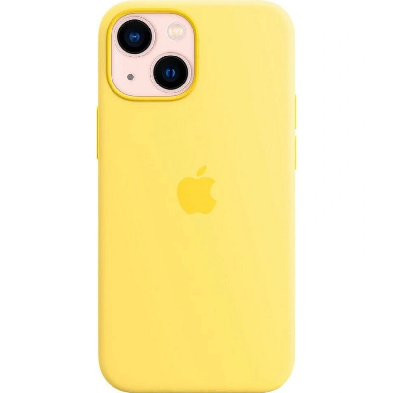 MediaRuler Apple Silikon Case mit MagSafe (iPhone 13 mini) Zitronenschale