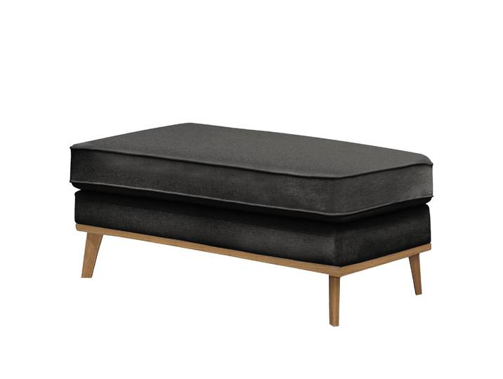 Repose-pieds Lauwe 79 x 43 x 58cm Noir/Noir