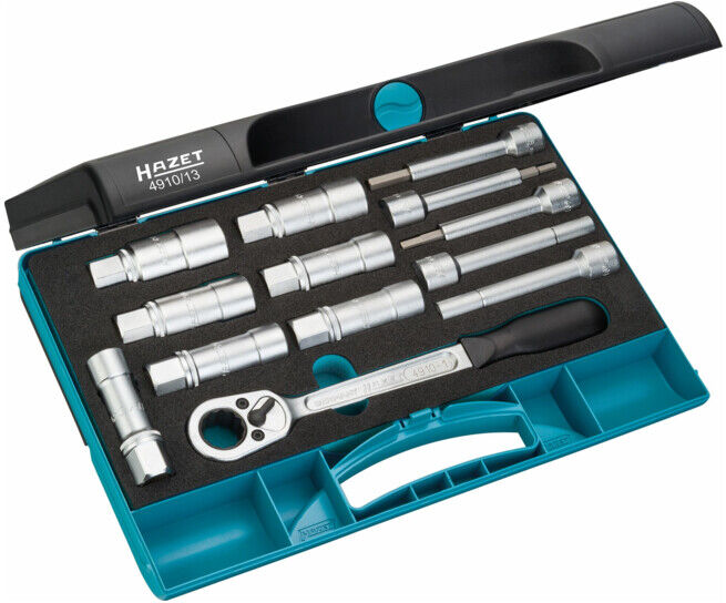 HAZET Jeu d'outils spéciaux pour amortisseur 4910/13 Profil TX intérieur Profil à pivot creux, Profil à 6 pans extérieurs (4910/13)
