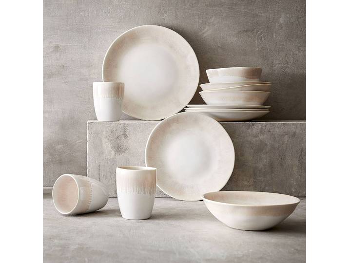 Assiette - Lot de 4 Ø 23cm Beige/Beige