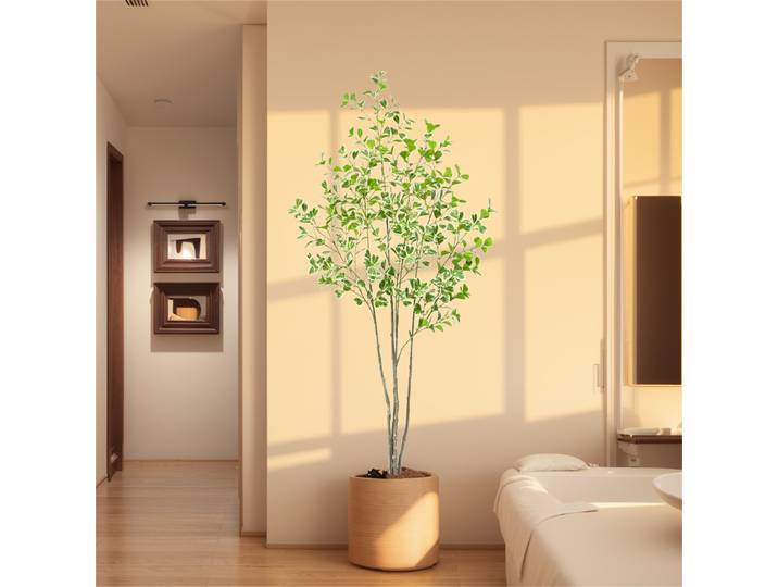 Arbre Ficus artificiel simulé arbre Ficus avec feuilles faux arbre plantes vertes artificielles pour salon balcon décor d'angle