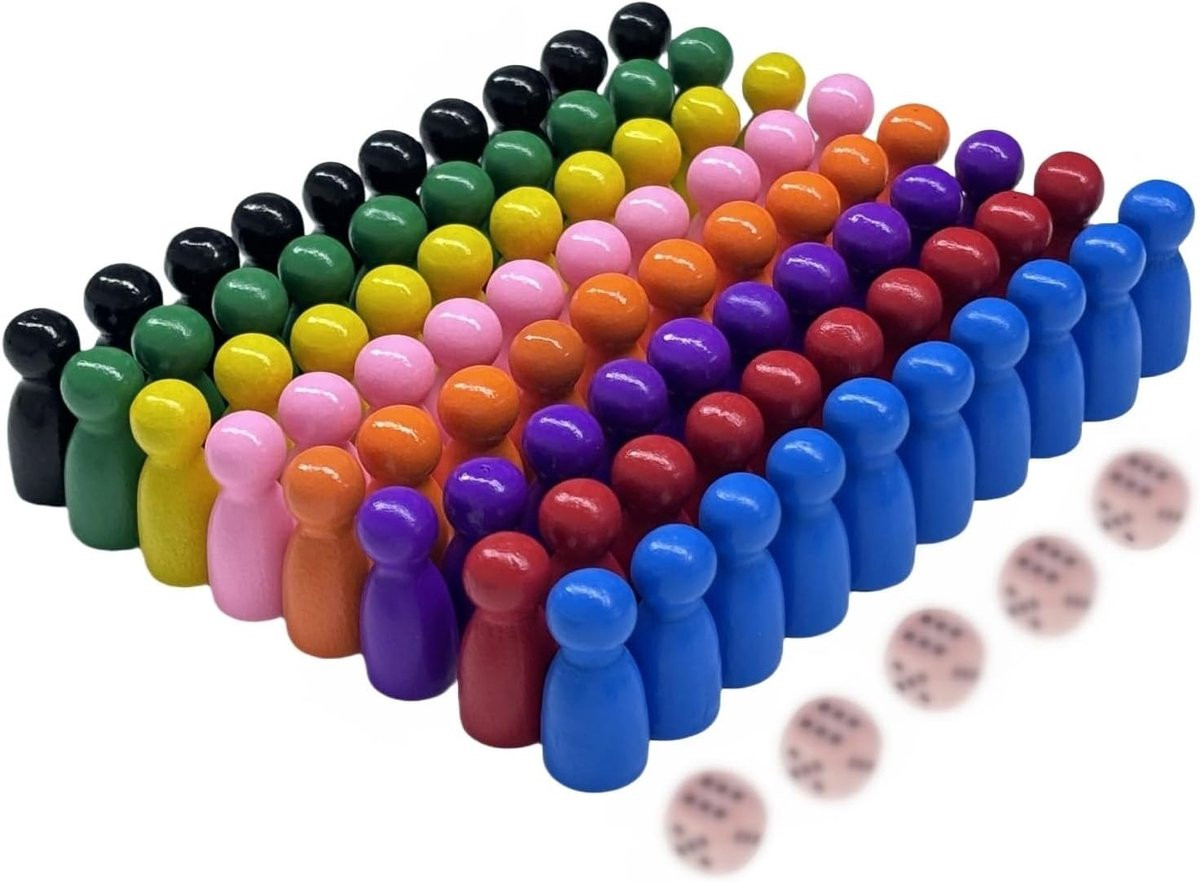 Houten speelset met 80 onderdelen inclusief poppetjes, meubels en decoratie