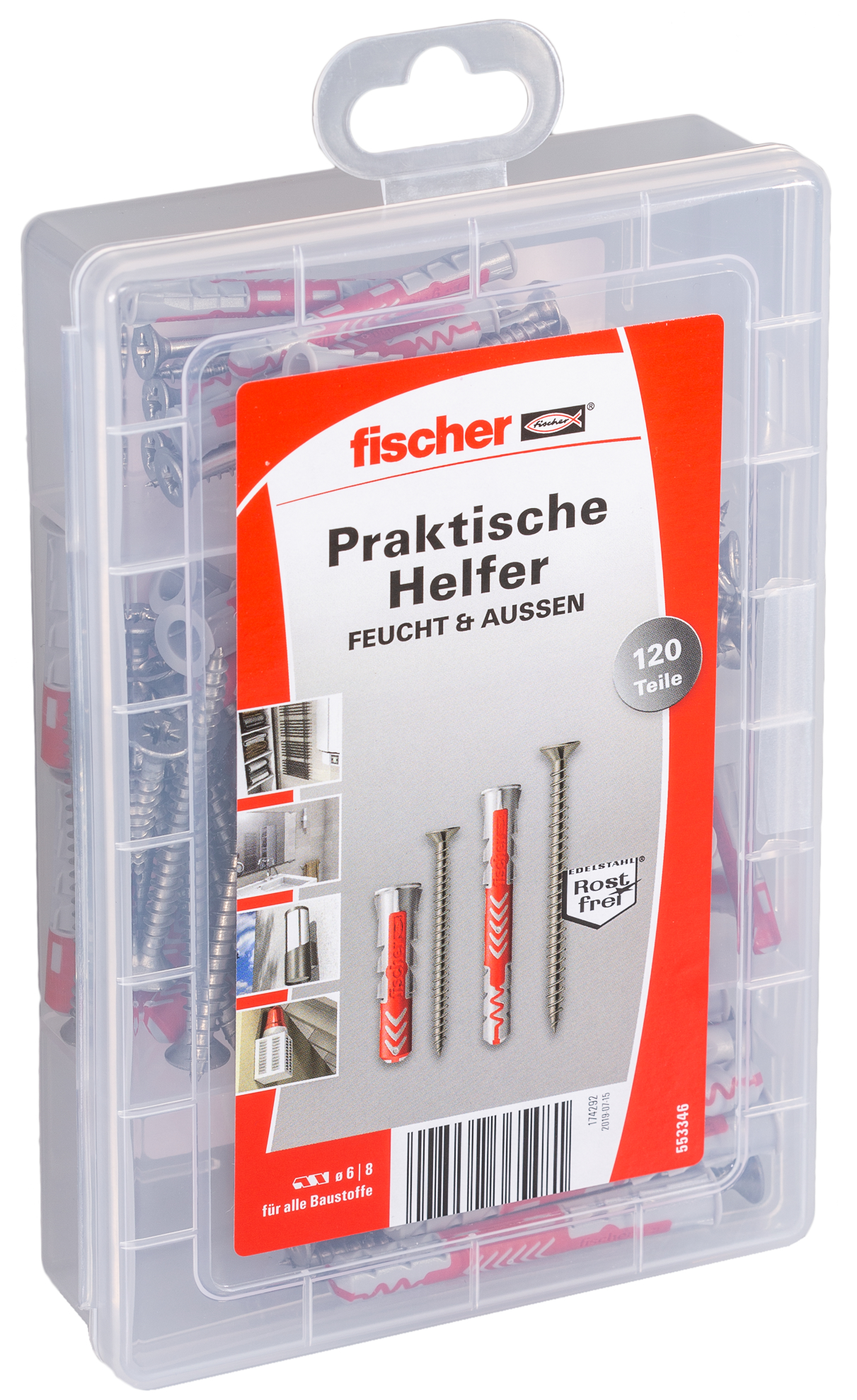 fischer Deutschland Vertriebs GmbH fischer Praktische Helfer Feucht & Außen (120-tlg.) 553346