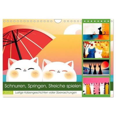 Schnurren, Springen, Streiche spielen (Wandkalender 2026 DIN A4 quer), CALVENDO Monatskalender