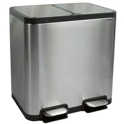 MAUL Tret-Abfalleimer »MAULCycle« 20+20 Liter silber, 46x49.2x37.8 cm