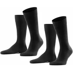 Falke Herren Socken Happy - 2er Pack - Black (3000) - 43-46