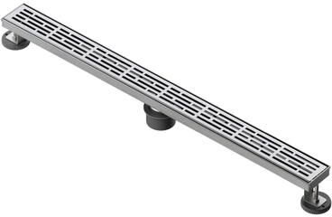 Kibi USA Kibi 32 inch Linear Shower Drain, 304 Stainless Steel, with Hair Strainer and Leveling Feet