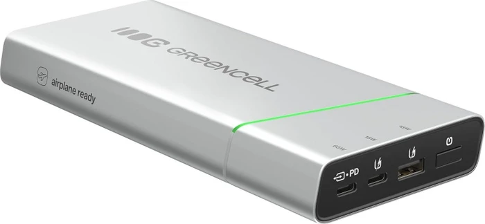 20.800mAh Green Cell Powerbank PowerPlay Ultra 1xUSB-A 2xUSB-C PD 65W grau