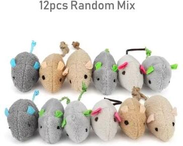 Uplift Picks Interactive Plush Rat Cat Toy Durable Linen Mouse Toy For Indoor Cats And Kittens b