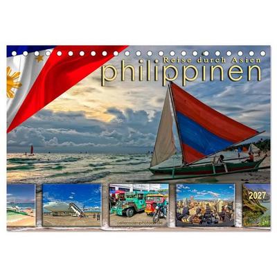 Reise durch Asien - Philippinen (Tischkalender 2027 DIN A5 quer), CALVENDO Monatskalender