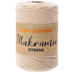 buttinette Makramee-Garn "String", einfach verzwirnt, Stärke: 3 mm, Länge: 150 m