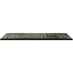 Logickeyboard XL Print PC Slim Line NERO (DE, Kabelgebunden), Tastatur, Gelb