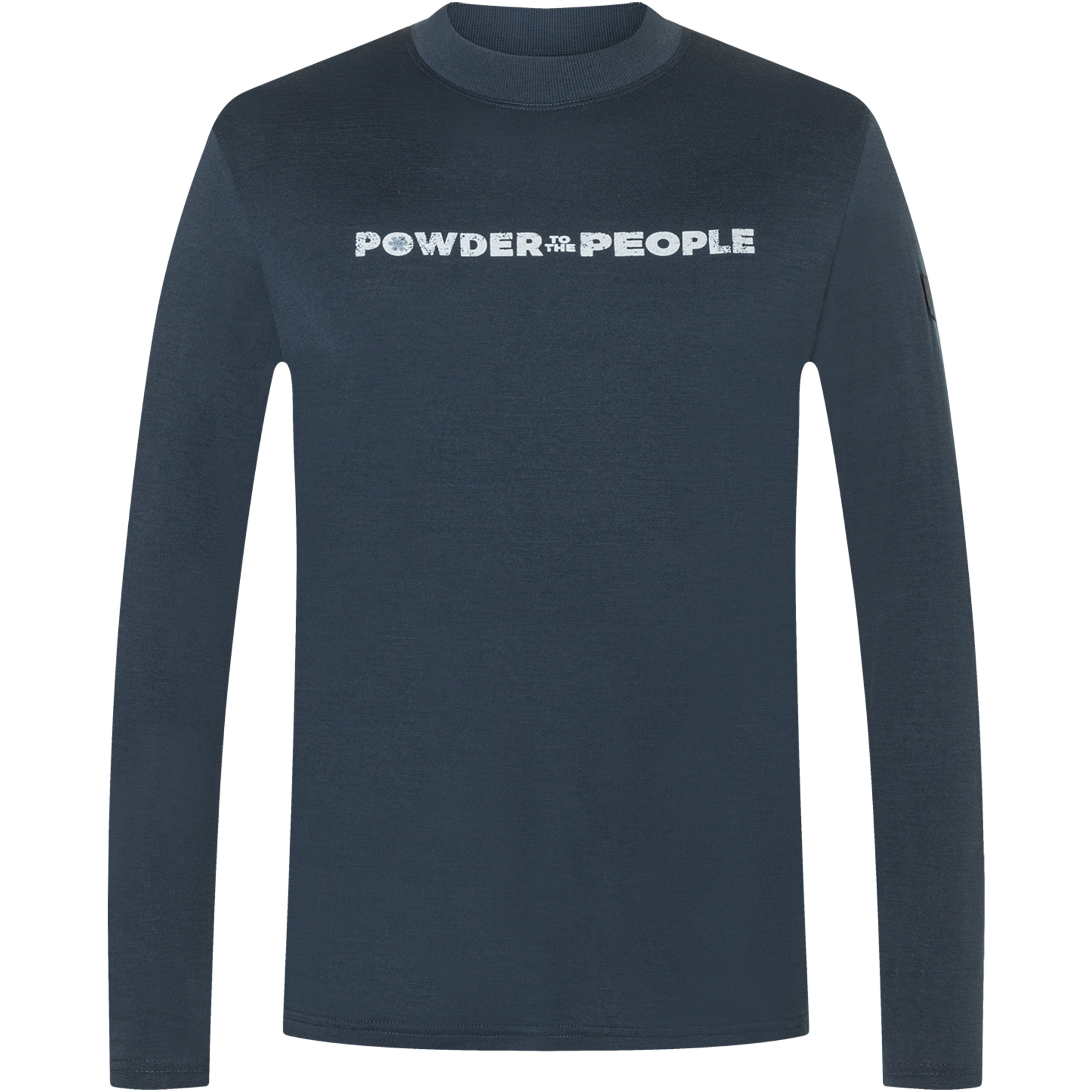 Super.Natural Powder To The People J Herren Longsleeves blau Größe S Lifestyle Hautfreundlich Merinowolle