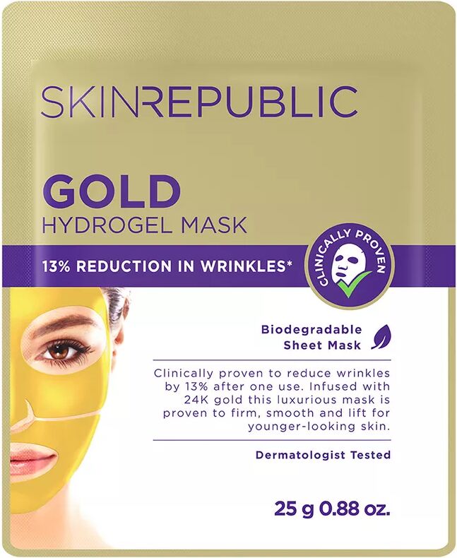 Skin republic - Gold Hydrogel Face Mask, Gold Hydrogel Bio, 1 Stück