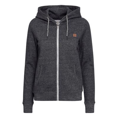 Sweatjacke OXMO "Sweatjacke OXCelia", Damen, Gr. L, schwarz, Obermaterial: 100% Baumwolle CO., Sweatjacken Sweatjacke