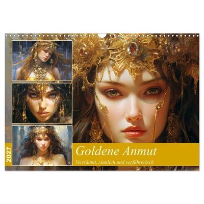 Goldene Anmut. Verträumt, sinnlich und verführerisch (Wandkalender 2027 DIN A3 quer), CALVENDO Monatskalender