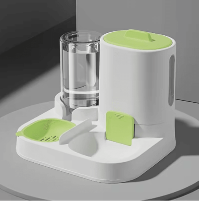 Inspire Picks Automatic Cat Water Dispenser & Gravity Pet Feeder Spill Proof Large Capacity Design green