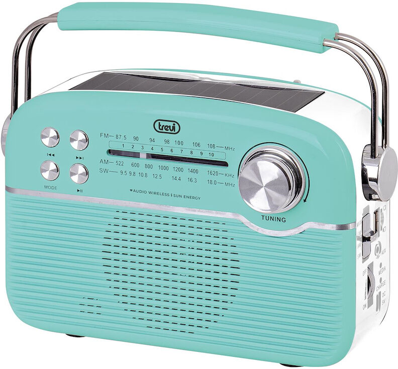 Radio portatile Trevi RA7F50BT con pannello solare e Bluetooth