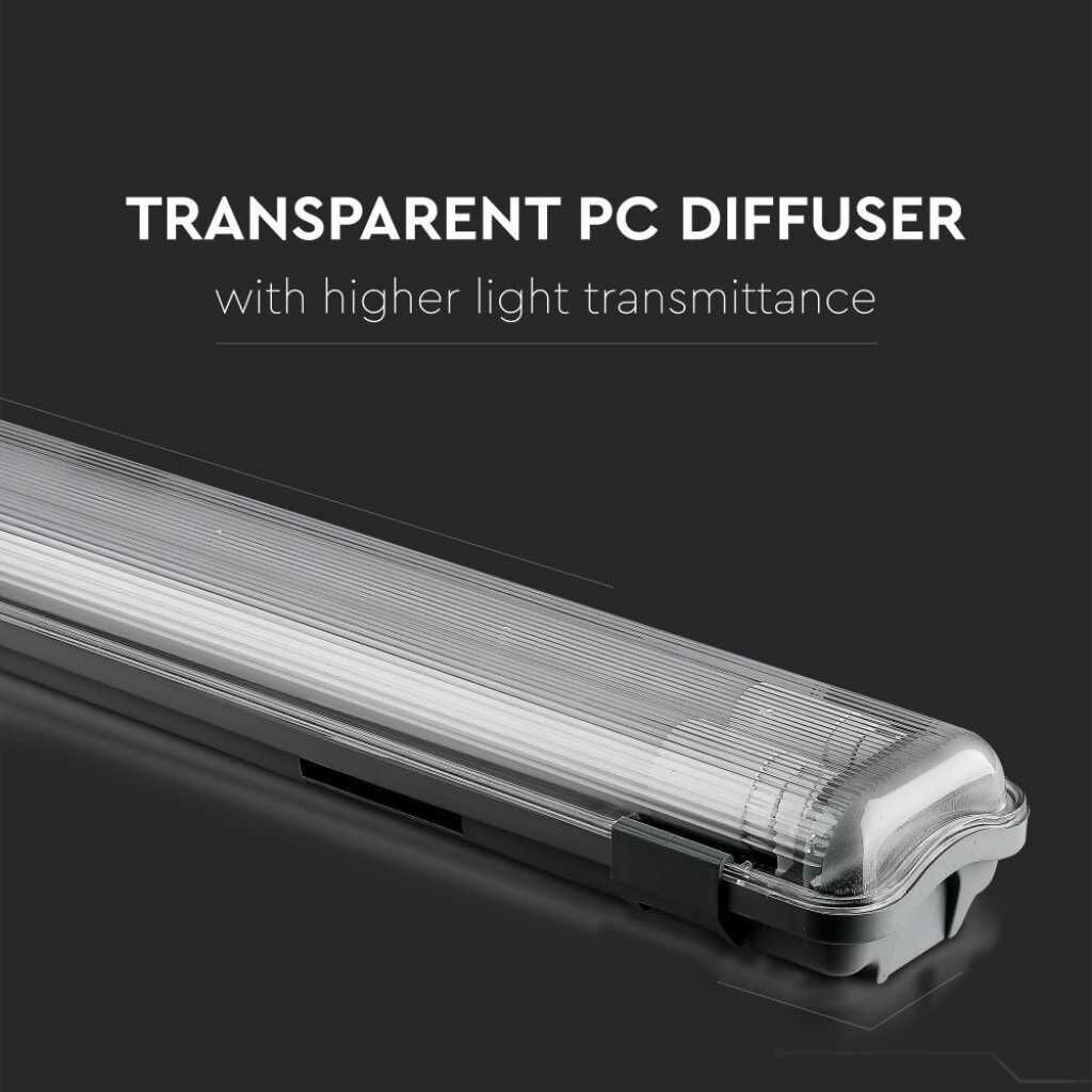 V-Tac Vt-15022 Plafoniera Tubi Led 2x22w Bianco Freddo 6400k Tubi Inclusi Ip65 150cm - Sku 6400