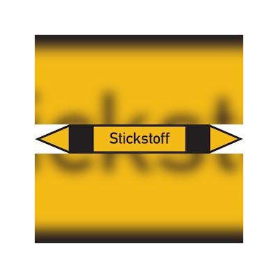 Rohrleitungskennzeichen Stickstoff - 100x15 mm Folie selbstklebend