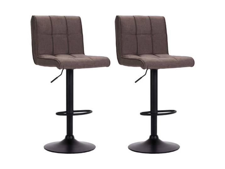 Mode Tabourets de bar lot de 2 taupe tissu - Pour adulte ou enfant - Poids maximal: 110 kg/siège_8960