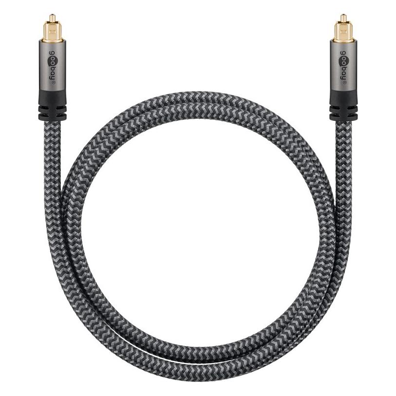 Goobay TOSLINK-Kabel, 10 m, Sharkskin Grey (10 m, Toslink Kabel) (65308)