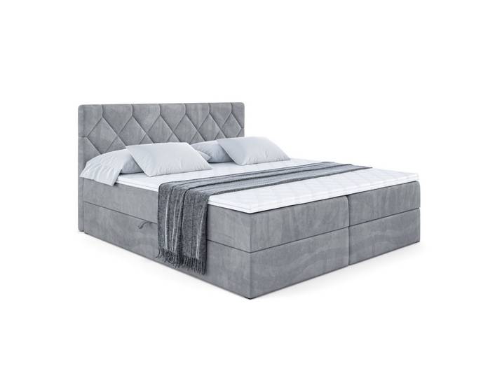 BOXBETT mit Matratze H3 und Lattenrost - CATOR - 160 x 200 Grau