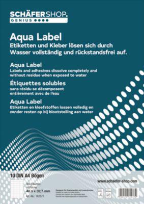 Schäfer Shop Genius Wasserlösliche Etiketten HydroClean, 48,3 x 32,7 mm