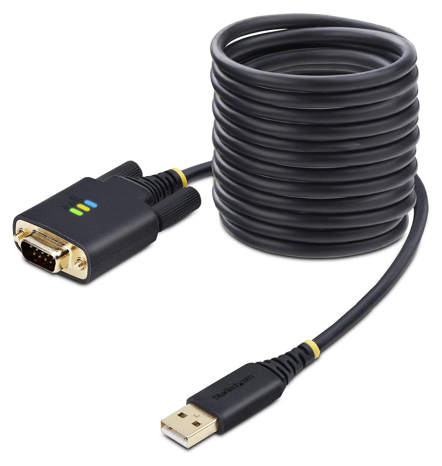 StarTech.com USB naar seriële adapter met FTDI, COM-behoud, USB naar DB9, 3 meter, Zwart