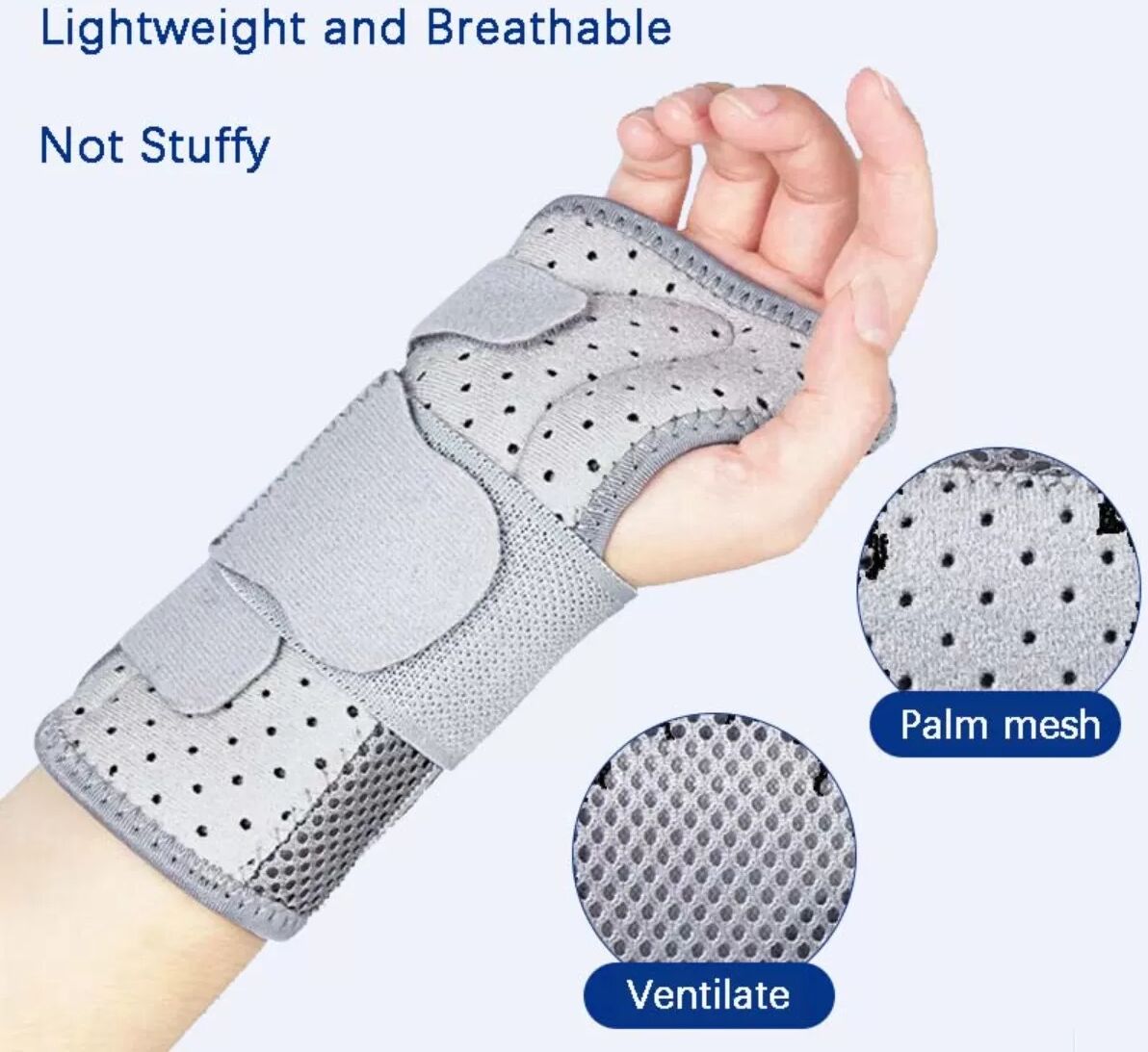 INF Verstellbare Handgelenkstütze links mit Aluminiumplatte für Sport & Verletzungsrehabilitation, kompatibel mit inf.se L Grau