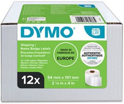 Dymo S0722420 etiquetas de envio preto sobre branco 54x101mm