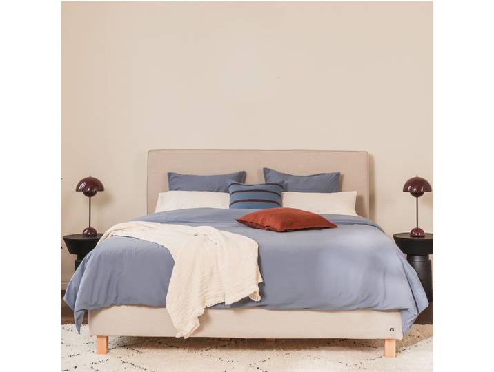 BRUNO Boxspringbett Premium 180x200cm in Beige Matratzen-Härtegrad: Links H3 / Rechts H3 mehrfach ausgezeichnet in Design & Qualität