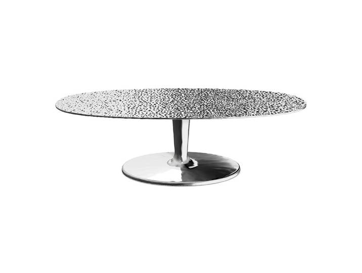 GERVASONI table basse NEXT 148 (Martelé - Aluminium poli)