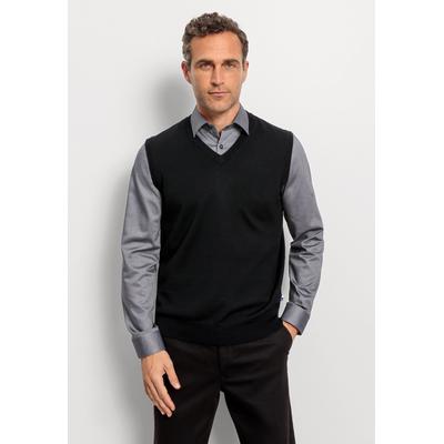 Pullunder OLYMP "OLYMP Casual Strick, Pullunder", Herren, Gr. 4XL, schwarz, 100% Schurwolle, Pullover Pullunder