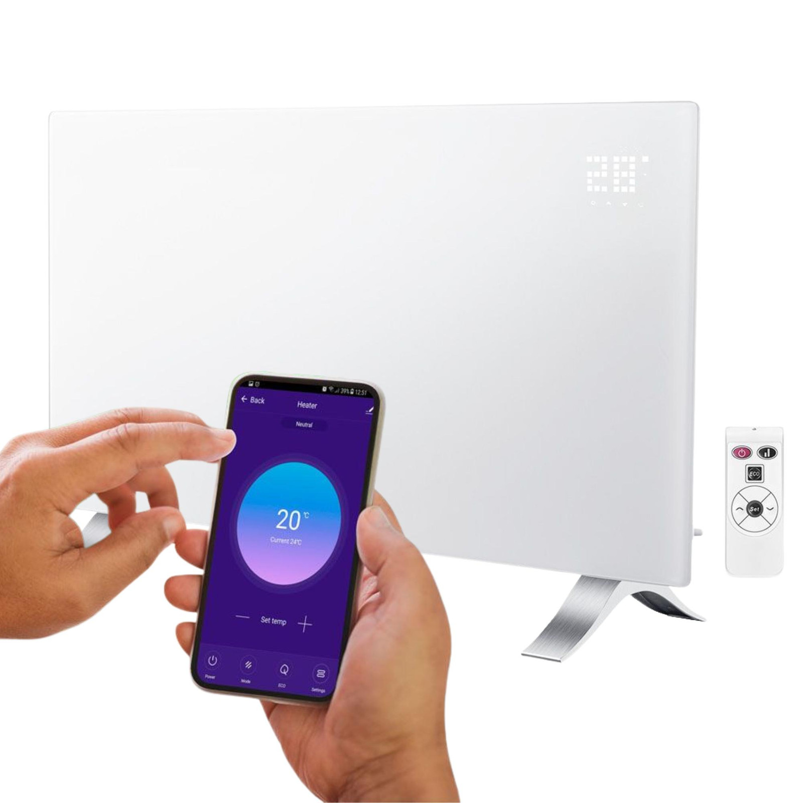 Neo Tools Elektrische convectorkachel, 1500 W, IP24, met Wi-Fi