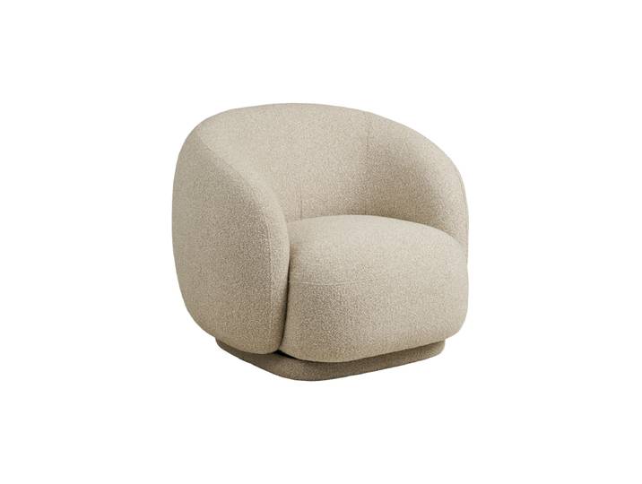Drehbarer Design Loungesessel „Hawkes“ Sand Nordic Living