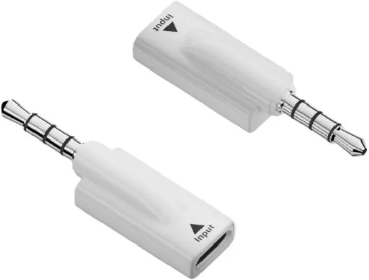 INF 3,5mm zu USB-C Buchse Audio Adapter (2er-Pack) mit DAC, 16bit/48KHz, Weiß