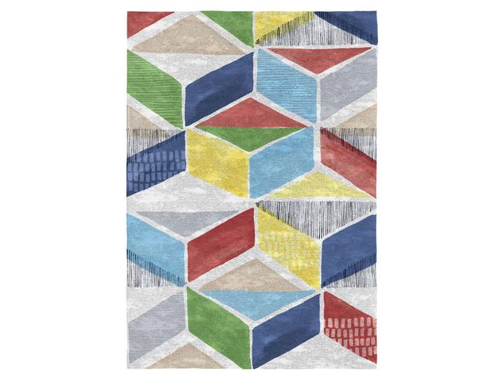 Tapis de salon en fibres naturelles multicolore 160x230 cm
