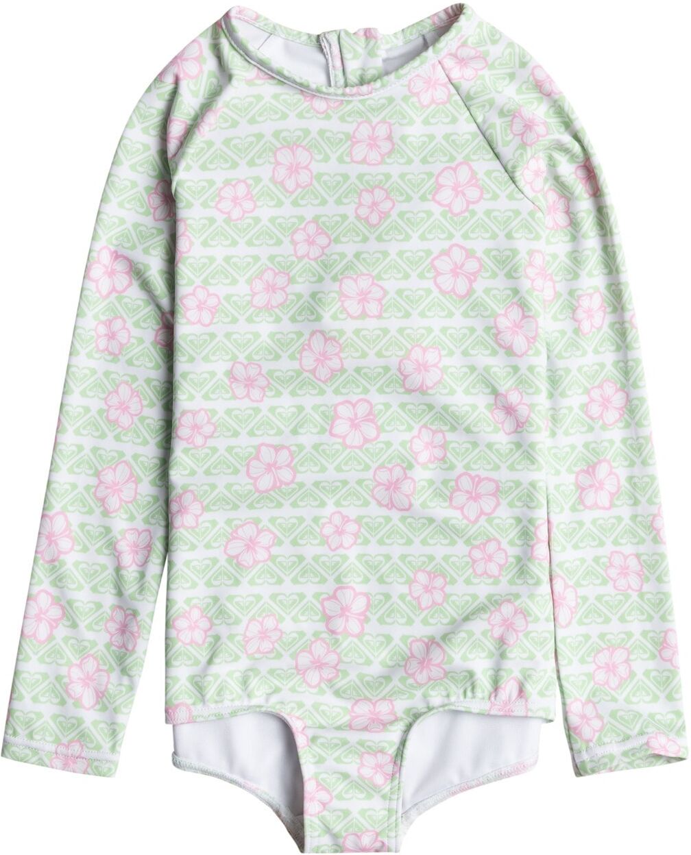 Rash Guard ROXY "Hibiline", Mädchen, Gr. 2(84-92cm), weiss (weiß hibline), Obermaterial:82% Polyester, 18% Elasthan., Shirts Rash Guard weiß hibline 2(84-92cm)
