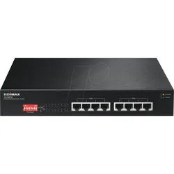 EDI ES-1008PV2 - Switch, 8-Port, Fast Ethernet, PoE+, DIPs
