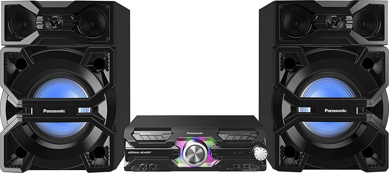 Panasonic SC-MAX3500, Home-Audio-Minisystem, Schwarz, 2000 W, 3-Wege, FM, 4 GB