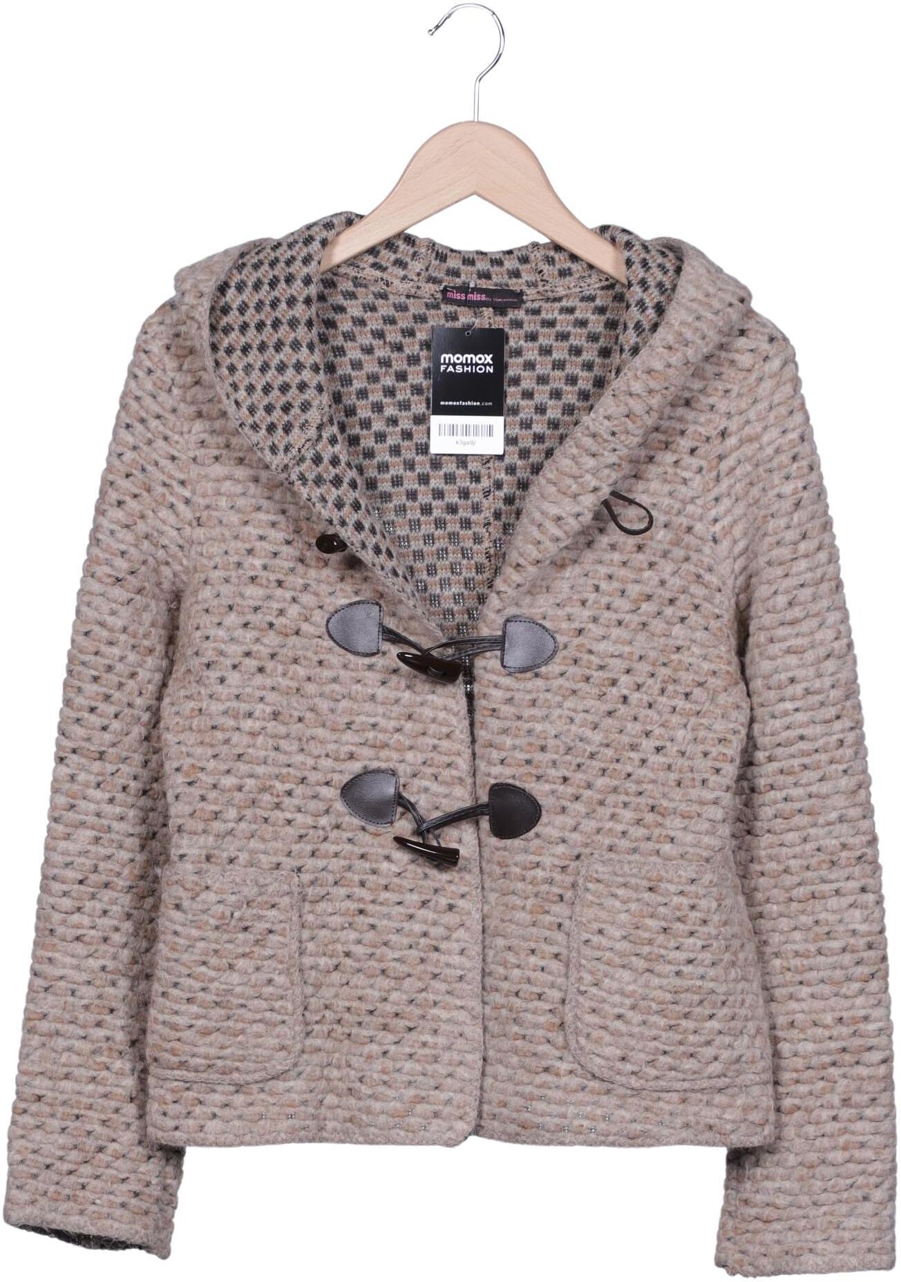 miss miss Damen Strickjacke, Beige, Gr. L, Synthetik / Wolle - Second Hand