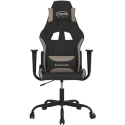 vidaXL Lahmenried (Ohne Fussablage), Gaming Stuhl, Grau