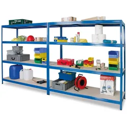 BRB Großfachregal, Stecksystem, 8 Böden, Tragkraft 350 kg/Ebene, HxBxT 1800 x 3600 x 600 mm
