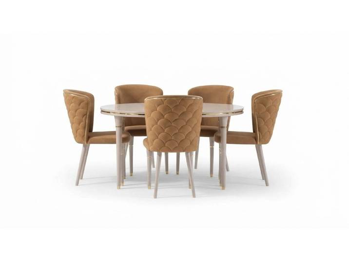 Xlmoebel Essgruppe Tisch mit 6 Stühlen - 7-teiliges Set für das Esszimmer, (Essgruppe, 7-tlg., 7-teiliges Set), Made in Europa