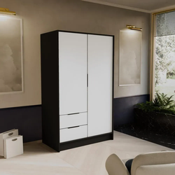 DREHTÜRENSCHRANK Niko 100/51/200 cm schwarz+weiß