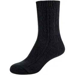 s.Oliver Hygge Cable Stitch Crew Socken Damen 9999 - black 35-38