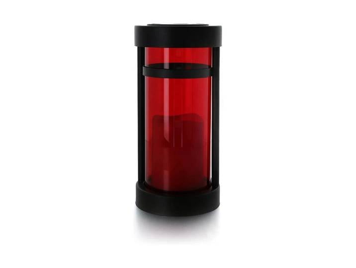 LED Laterne, rot, H:26cm Ø:12cm, Leuchten, LED Laterne